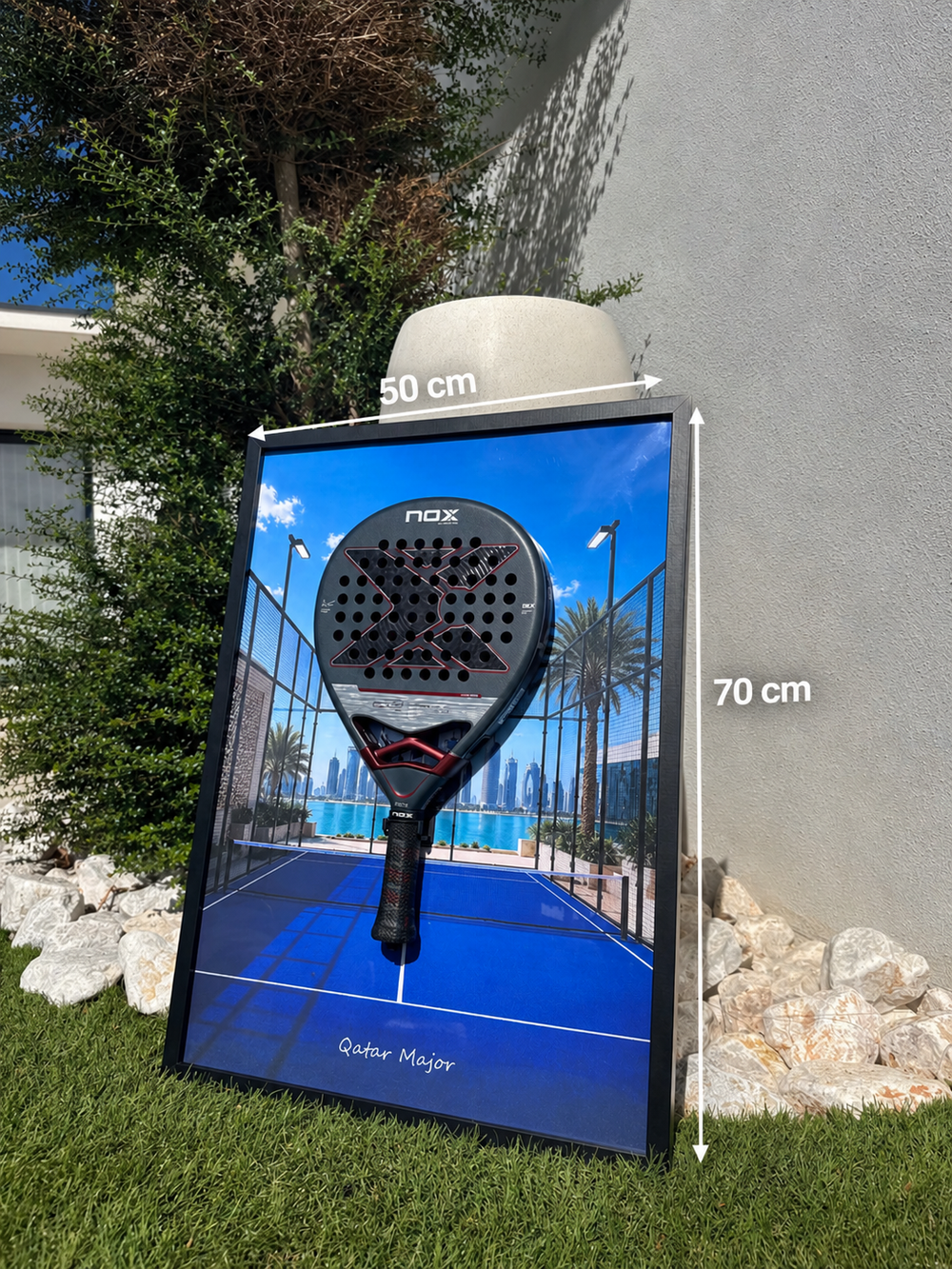 Qatar Padel Wall Art 50 x 70 cm | Racket not included