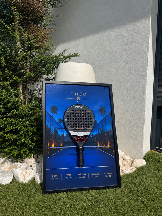 Tableau Padel Personnalisé 50 x 70 cm | Raquette non incluse