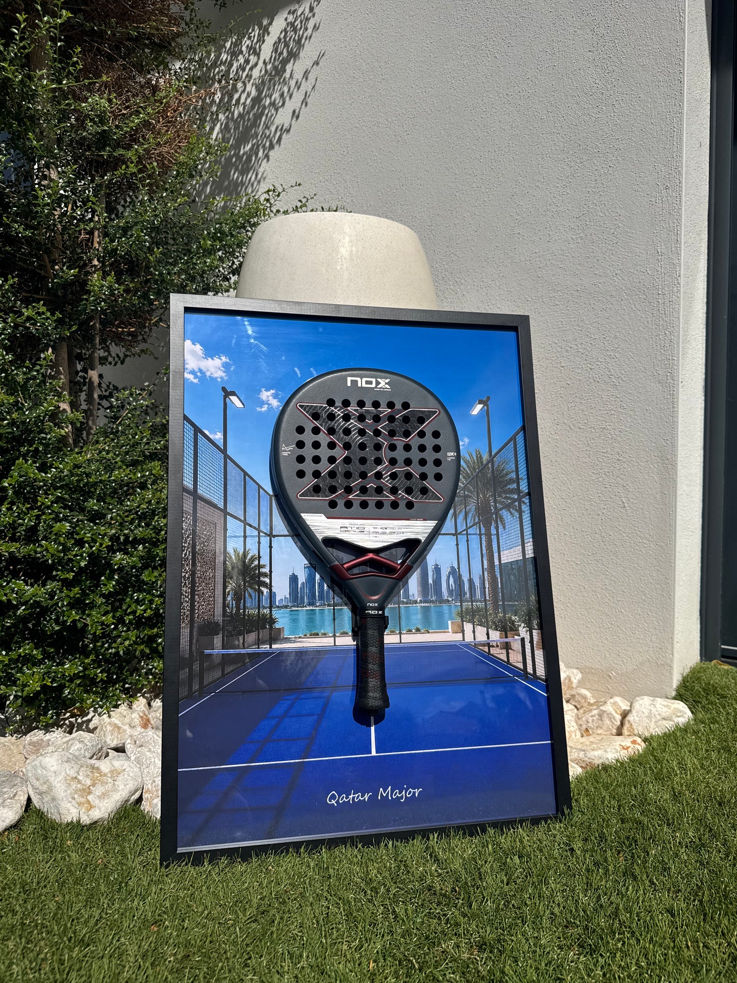 Tableau Padel Qatar 50 x 70 cm | Raquette non incluse