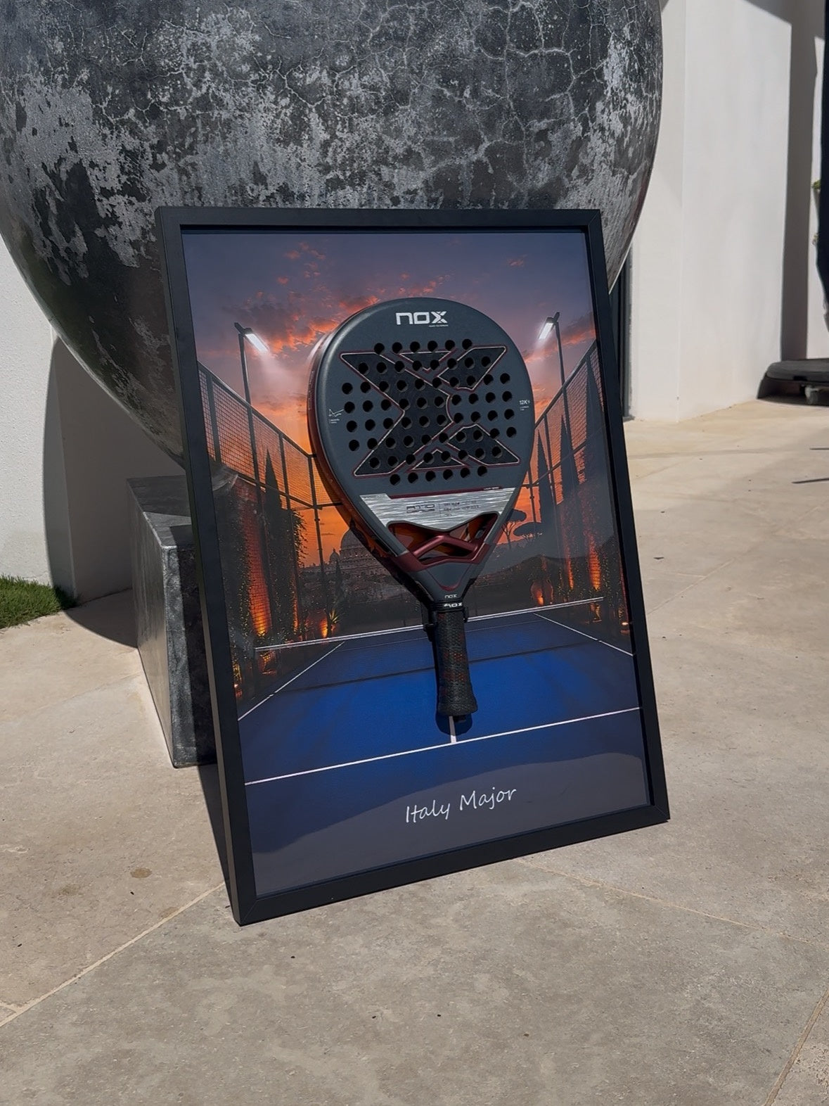 Tableau Padel Italie 50 x 70 cm | Raquette non incluse